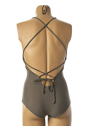 Maillot de bain 1 pièce imprimé fantaisie haut soutien-gorge moulé vert BRIGITTE BARDOT femme