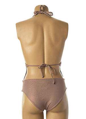 Maillot de bain 1 pièce stretch haut soutien-gorge avec mousse de rembourrage amovible rose DAG ADOM femme