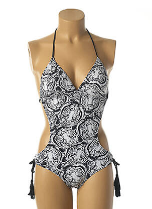 Maillot de bain 1 pièce imprimé fantaisie haut soutien-gorge avec mousse de rembourrage amovible noir DAG ADOM femme