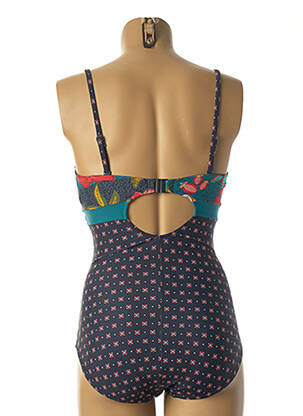 Maillot de bain 1 pièce bretelles élastiquées amovibles haut soutien-gorge moulé bleu YSABEL MORA femme