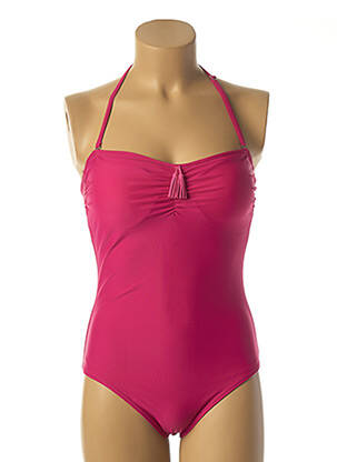 Maillot de bain 1 pièce bretelles élastiquées amovibles haut soutien-gorge moulé rose DAG ADOM femme