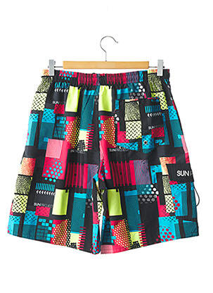 Short de bain tissage popeline bleu SUN PROJECT homme