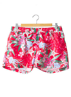 Short de bain imprimé tie and dye rouge PLAGE DU SUD homme