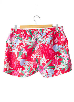 Short de bain imprimé tie and dye rouge PLAGE DU SUD homme