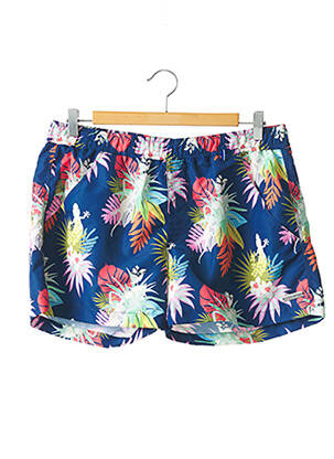 Short de bain imprimé tie and dye bleu PLAGE DU SUD homme