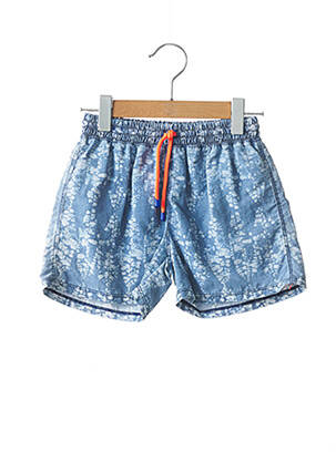 Short de bain tissage popeline bleu BORABORA garcon