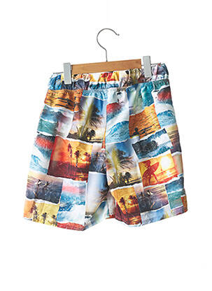 Short de bain tissage popeline bleu BORABORA garçon