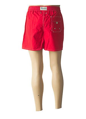 Short de bain tissage popeline rouge BAYAHIBE homme