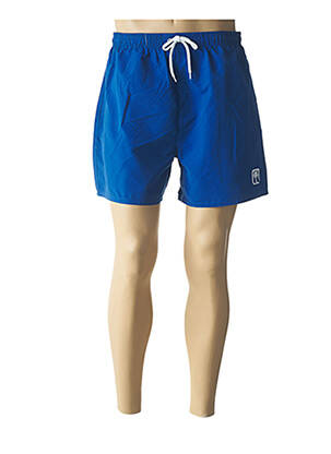 Short de bain tissage popeline bleu SUN PROJECT homme