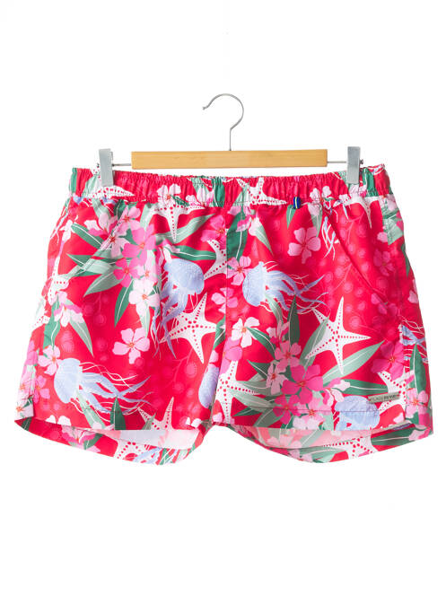 Short de bain imprimé tie and dye rouge PLAGE DU SUD homme