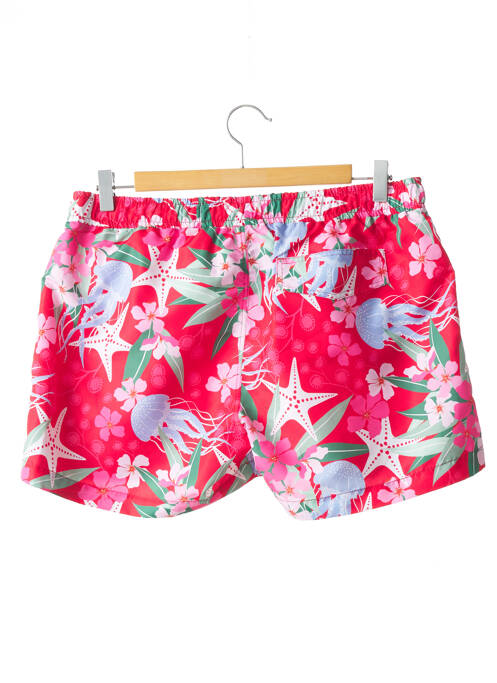 Short de bain imprimé tie and dye rouge PLAGE DU SUD homme