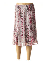 Jupe mi-longue rose GEVANA femme