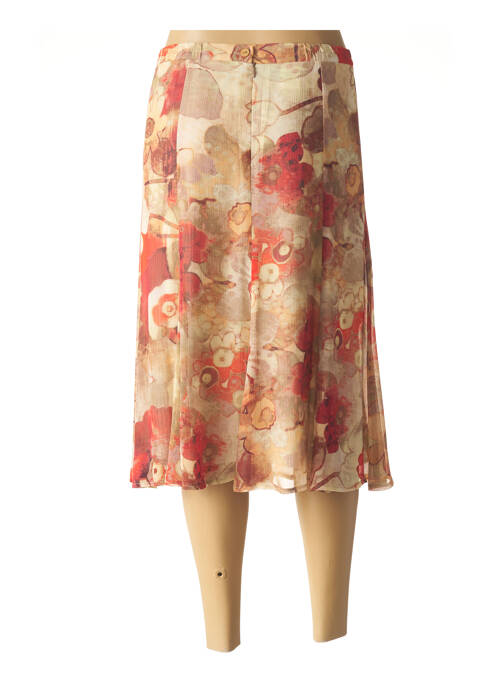 Jupe mi-longue beige GEVANA pour femme