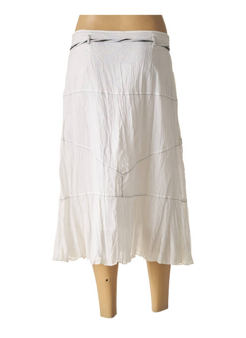 Jupe mi-longue blanc TELMAIL pour femme