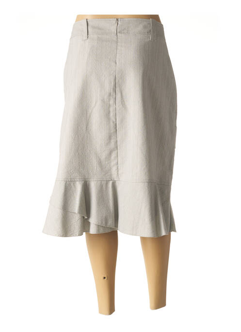 Jupe mi-longue gris HALOGENE pour femme