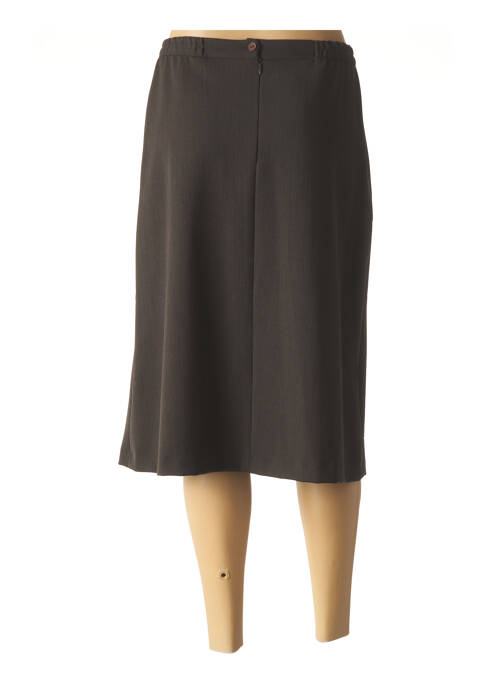 Jupe mi-longue marron GEVANA pour femme