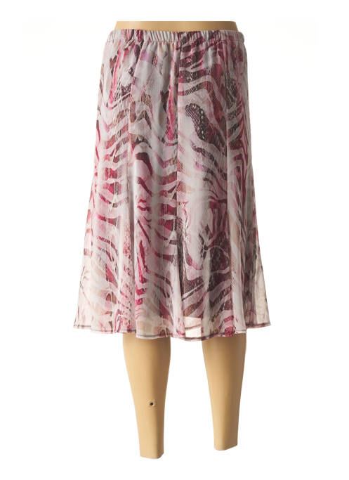 Jupe mi-longue rose GEVANA pour femme