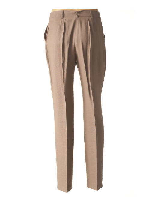 Pantalon droit marron CHRISTINE LAURE pour femme