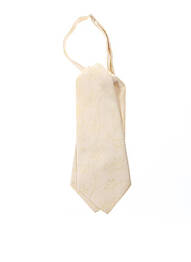 Cravate tissage satiné beige WEDDING homme