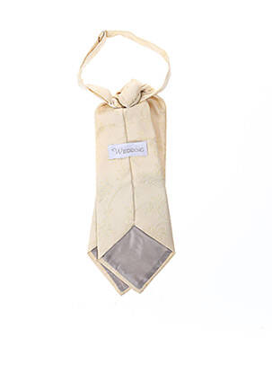 Cravate tissage satiné beige WEDDING homme