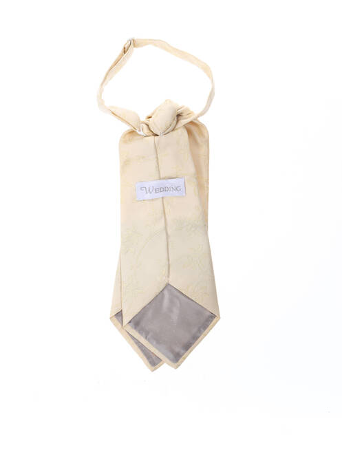 Cravate tissage satiné beige WEDDING homme