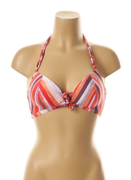 Haut de maillot de bain fermeture liens à nouer haut soutien-gorge moulé orange FREYA femme