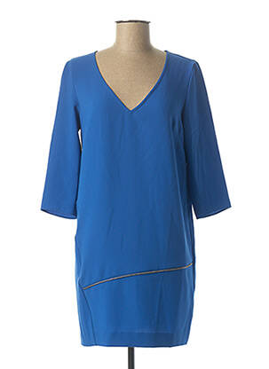 Robe mi-longue manches 3/4 manches 3/4 bleu IKKS femme