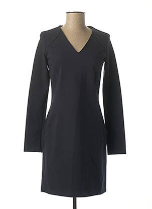 Robe mi-longue manches longues manches longues bleu IKKS femme