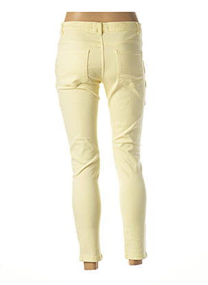Pantalon 7/8 stretch taille basse jaune IKKS femme