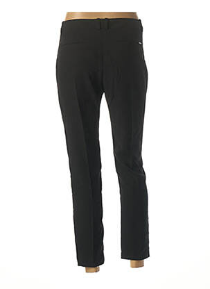 Pantalon 7/8 fermeture zippée sous rabat avec crochet taille normale noir IKKS femme