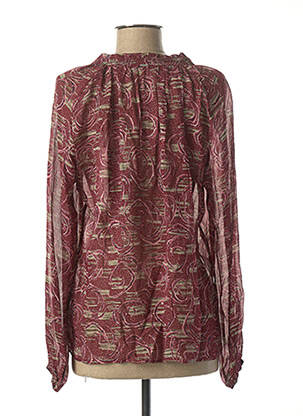 Blouse imprimé fantaisie manches longues rouge IKKS femme