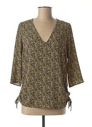 Blouse imprimé fantaisie manches 3/4 jaune IKKS femme
