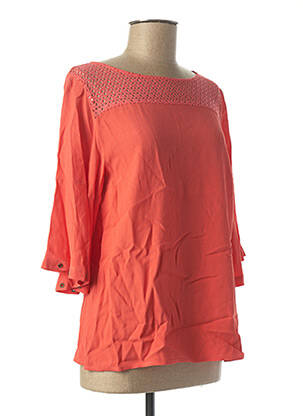 Blouse col rond manches 3/4 orange IKKS femme