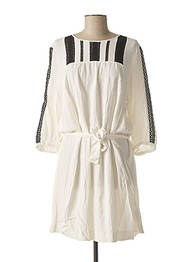 Robe mi-longue manches 3/4 manches 3/4 blanc IKKS femme