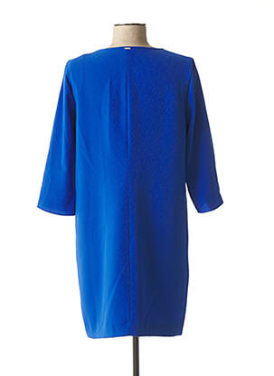 Robe mi-longue manches 3/4 manches 3/4 bleu IKKS femme