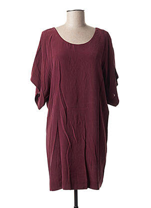 Robe courte col rond violet IKKS femme