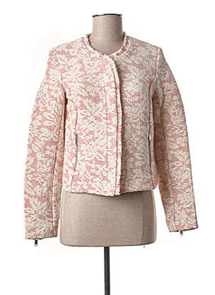 Veste casual col rond rose IKKS femme