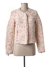 Veste casual col rond rose IKKS femme