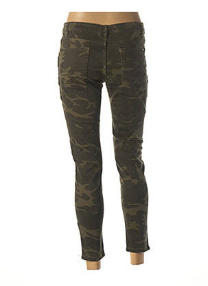 Pantalon 7/8 stretch taille normale vert IKKS femme