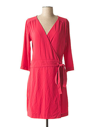Robe mi-longue manches 3/4 manches 3/4 rouge IKKS femme