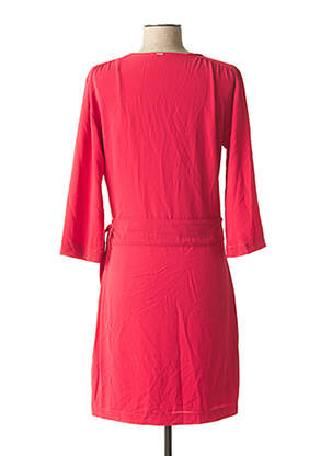 Robe mi-longue manches 3/4 manches 3/4 rouge IKKS femme