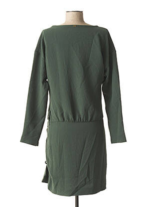 Robe mi-longue manches longues manches longues vert IKKS femme