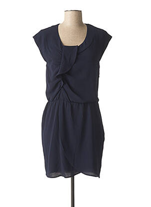 Robe courte manches courtes manches courtes bleu IKKS femme