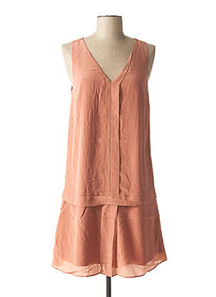 Robe courte sans manche sans manche marron IKKS femme