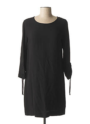 Robe mi-longue manches 3/4 manches 3/4 noir IKKS femme