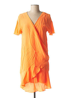 Robe mi-longue orange IKKS pour femme