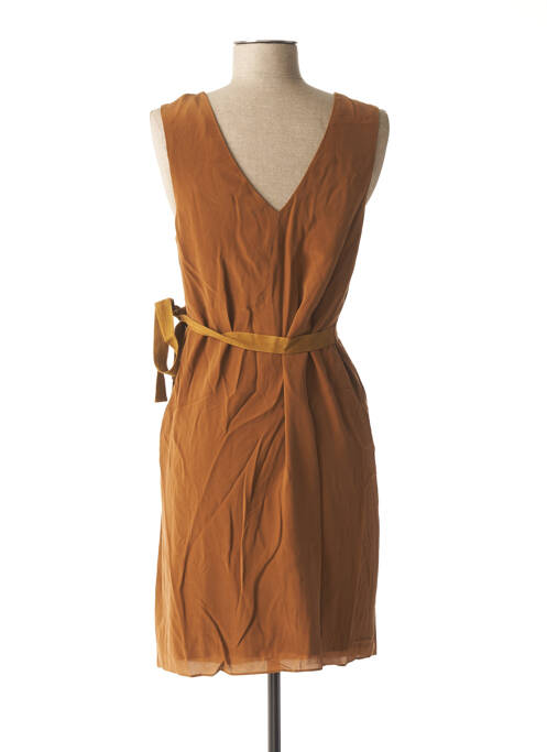 Robe mi-longue marron IKKS pour femme