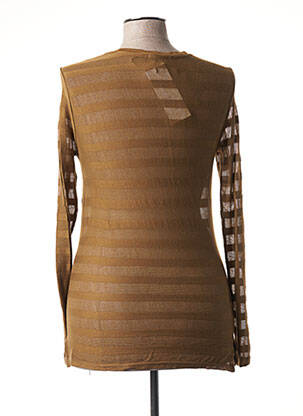 T-shirt manches longues manches longues marron IKKS femme