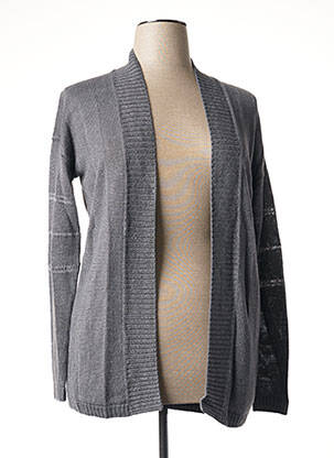 Gilet manches longues stretch gris IKKS femme
