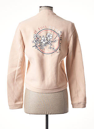 Sweat-shirt sérigraphie floquée manches longues rose I.CODE (By IKKS) femme